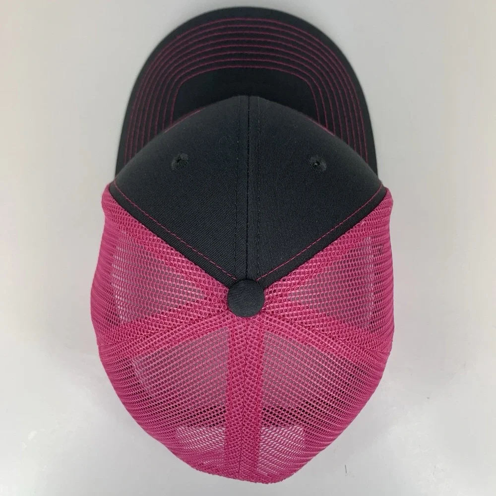 Blue Island Divers Roatan Trucker Hat Gray Pink Mesh Richardson 112 Snapback Cap